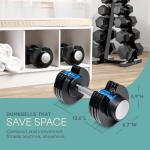 Adjustable Dumbbells Set with Rack - 15lb to 90lb