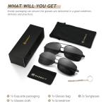 SUNGAIT Ultra Lightweight Rectangular Polarized Sunglasses UV400 Protection SGT458QH-HH-5