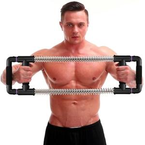 GoFitness Push Down Bar Machine - Chest Expander at Home Workout Equipment for Chest, Arm, Shoulder, Abs and Back - Portable Upper Body Trainer for Home, Travel or Outdoors