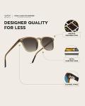 WearMe Pro WMP Eyewear - Men's Polarized Modern Rounded Square Sunglasses