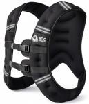 Roc Outdoors Weighted Vest W/ Rub-Free Technology for Woman and Men, 5lb/10lb/15lb/20lb/30lb Weight Vest with Reflective Stripe for Workout, Strength Training, Running, Walking, Fitness, Weight Training, Weight Loss, Weightlifting (Black, 15lb)