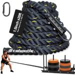 Brobantle Weight Sled Pulling Rope 20FT, Trainer Physical Training Strength Rope for Workout Sled,Tire Pulling Workout, Fitness Resistance,Football Exercise Equipment for Men and Women