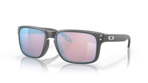 Oakley Mens OO9102 Holbrook Square Sunglasses, Steel/Prizm Snow Sapphire, 57 mm