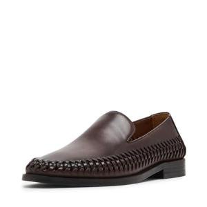 Steve Madden Men's Newbury Loafer, Brown Leather, 9.5