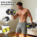 HUAYA Adjustable Dumbbell Set, 10-90lbs Free Weights with Connector – 4 in 1 Dumbbells, Barbell, Kettlebell & Push Up Stand, Adjustable Weights Set for Home Gym Fitness Equipment for Men & Women (Orange 45lbs (22.5lbs*2))