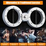 POZOERA Burn Machine - Spinning Rotator Burn Machine with 12LB Adjustable Resistance,Forearm Strengthener Trainer 360 Degree Rotating Arm Workout Exercise Equipment for Men&Women(Silver)