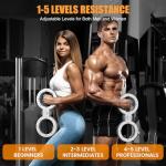 POZOERA Burn Machine - Spinning Rotator Burn Machine with 12LB Adjustable Resistance,Forearm Strengthener Trainer 360 Degree Rotating Arm Workout Exercise Equipment for Men&Women(Silver)