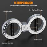 POZOERA Burn Machine - Spinning Rotator Burn Machine with 12LB Adjustable Resistance,Forearm Strengthener Trainer 360 Degree Rotating Arm Workout Exercise Equipment for Men&Women(Silver)