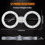 POZOERA Burn Machine - Spinning Rotator Burn Machine with 12LB Adjustable Resistance,Forearm Strengthener Trainer 360 Degree Rotating Arm Workout Exercise Equipment for Men&Women(Silver)