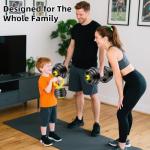 HUAYA Adjustable Dumbbell Set, 10-90lbs Free Weights with Connector – 4 in 1 Dumbbells, Barbell, Kettlebell & Push Up Stand, Adjustable Weights Set for Home Gym Fitness Equipment for Men & Women (Orange 45lbs (22.5lbs*2))