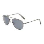 Ted Baker TMS169 Men's Aviator Polarized Sunglasses, UV400 Protection, 57 mm, Dark Gunmetal