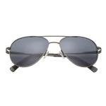 Ted Baker TMS169 Men's Aviator Polarized Sunglasses, UV400 Protection, 57 mm, Dark Gunmetal