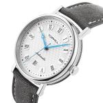 TOPHILL 40mm Men's Mechanical Watch 5ATM Miyota 9015 Movement Automatic Watch Sapphire Stainless Steel Dress Watches for Men (White)