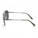 Ted Baker TMS169 Men's Aviator Polarized Sunglasses, UV400 Protection, 57 mm, Dark Gunmetal