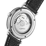 TOPHILL 40mm Men's Mechanical Watch 5ATM Miyota 9015 Movement Automatic Watch Sapphire Stainless Steel Dress Watches for Men (White)