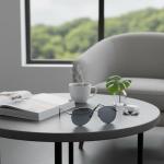 Ted Baker TMS169 Men's Aviator Polarized Sunglasses, UV400 Protection, 57 mm, Dark Gunmetal