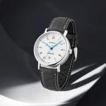 TOPHILL 40mm Men's Mechanical Watch 5ATM Miyota 9015 Movement Automatic Watch Sapphire Stainless Steel Dress Watches for Men (White)