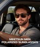 MEETSUN Polarized Sunglasses for Men,Sun Glasses with UV Protection for Driving Fishing