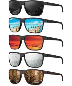 KALIYADI Mens-Sunglasses Polarized Sun-Glasses Men: Classic Sunglasses for Driving Fishing Golf With UV400 Protection