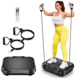 Vibration Plate Exercise Machine, 250 Speeds Home Fitness Vibrating Plate for Lymphatic Drainage, Vibration Plate 400 Lbs Capacity, Vibrating Plates for Weight Loss, Workout Equipment for Women Men