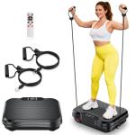 Vibration Plate Exercise Machine, 250 Speeds Home Fitness Vibrating Plate for Lymphatic Drainage, Vibration Plate 400 Lbs Capacity, Vibrating Plates for Weight Loss, Workout Equipment for Women Men
