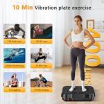 Vibration Plate Exercise Machine, 250 Speeds Home Fitness Vibrating Plate for Lymphatic Drainage, Vibration Plate 400 Lbs Capacity, Vibrating Plates for Weight Loss, Workout Equipment for Women Men