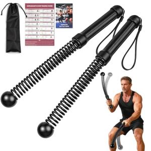 Weighted Ropeless Battle Ropes, Heavy Duty Portable Cordless Battle Rope for Home Gym with Poster, Cordless Battle Rope with Storage Bag for Strength Training, Fitness Equipment for Men & Women(Black)