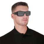 Oakley mens OO9081 Oil Rig Rectangular Sunglasses, Polished Black/Black Iridium Polarized, 28 mm
