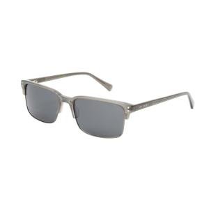 Ted Baker TMS160 Men's Rectangular Polarized Fashion Sunglasses, UV400 Protection, 55 mm, Grey