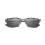Ted Baker TMS160 Men's Rectangular Polarized Fashion Sunglasses, UV400 Protection, 55 mm, Grey