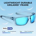 KastKing Huzzah Polarized Sport Sunglasses for Men and Women, Ideal for Driving Fishing Cycling and Running,UV Protection