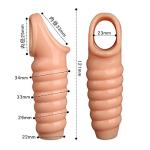 WOHUTAR ㅤReusable Sleeves Girth for Men Extender Enlarger Extension Cook Enhancer Ball Stretch Sleeve Girth Best Gift-5627(Flesh-Colored/LW)