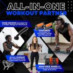 Push Up Board for Full Body Workout - Versatile Home Workout Equipment with QR Code Guided Workouts, Sweat Resistant Handles, Resistance Bands, Perfect for Beginners to Pros - L&C Exercise Essentials