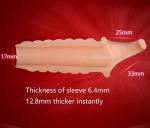 WOHUTAR ㅤReusable Sleeves Girth for Men Extender Enlarger Extension Cook Enhancer Ball Stretch Sleeve Girth Best Gift-5627(Flesh-Colored/LW)