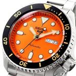 SEIKO SRPD59 Automatic Watch for Men - 5 Sports - Orange Sunray Dial, Day/Date Calendar, LumiBrite Hands & Markers, and Rotating Bezel, 100m Water-Resistant