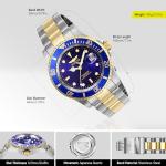 Invicta Men's Pro Diver Quartz Watch with Stainless Steel Strap, Two Tone, 20 (Model: 26972)