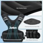 ZELUS Weighted Vest for Men and Women | 4-10lb/11-20lb/20-32lb Vest with 6 Ironsand Weights for Home Workouts | Adjustable Body Weight Vest Exercise Set for Cardio and Strength Training (4-10 lb.)