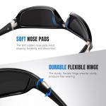 kunqun Polarized Sports Sunglasses for Men - Wrap Around Mens Sunglasses UV Protection for Fishing Cycling Driving