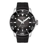 Tissot Seastar Professional 2000, Swiss Automatic Watch for Men, Diver, Stainless Steel Case, Black Silicone Strap and Gradient Dial, 46mm, T1206071744100