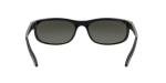 Ray-Ban Mens RB2027 Predator 2 Rectangular Sunglasses, Black/Polarized Dark Grey, 62 mm