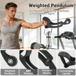 SOHIDAS Arm Workout for Men and Women Weighted Ropeless Battle Rope for Home Gym Arm Trainer Workout Fitness Equipment 360° Hand-Crank Forearm Trainer for Full-Body HIIT, Low-Impact Aerobic Training