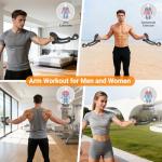 SOHIDAS Arm Workout for Men and Women Weighted Ropeless Battle Rope for Home Gym Arm Trainer Workout Fitness Equipment 360° Hand-Crank Forearm Trainer for Full-Body HIIT, Low-Impact Aerobic Training