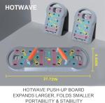 HOTWAVE Push Up Board, Push Up Board for Men, Foldable Pushup Board Home Gym Pushup Board with Handles Professional Strength Training Equipment for Men