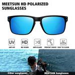 MEETSUN Polarized Sunglasses for Men Women Sports Driving Fishing Glasses UV400 Protection 3Pack-Black+Blue+Red