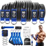 310lbs Heavy Resistance Bands for Working Out, NITEEN Resistance Bands with Handles Weight Exercise Bands for Men Women, Workout Bands with Door Anchor and Ankle Straps Strength Training Equipment
