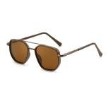 FEISEDY Polarized Aviator Sunglasses for Men Square Retro Metal Frame UV 400 Protection TAC Lens B0329