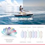 RSQQAV Polarized Sunglasses for Men Square Lightweight Frame Sun Glasses UV Protection for Driving Fishing Golf