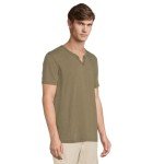 Lucky Brand Men's Dark Olive Notch Neck Tee