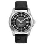 Bulova Men's Precisionist Calendar Watch with Leather Strap