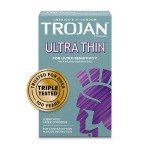 Trojan Ultra Thin Premium Lubricated Condoms - 12 Pack